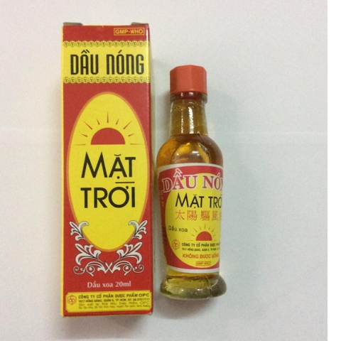 Dầu nóng mặt trời chai 20ml