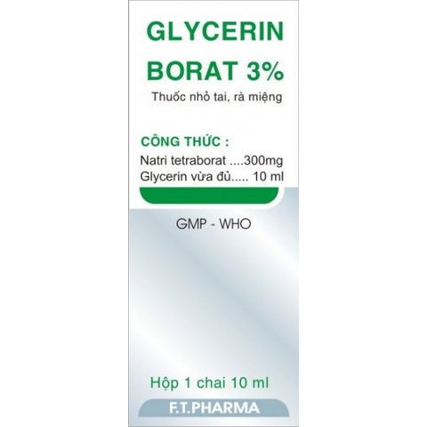 Glycerin borat 3% hộp 10ml
