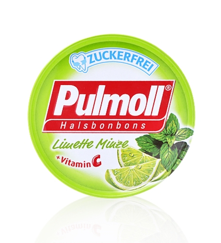 Kẹo ngậm ho không đường Pulmoll Limette minze  - Sugarless