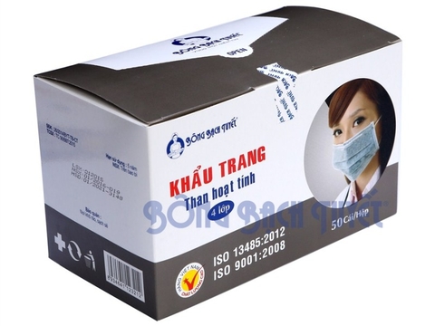 Khẩu trang than hoạt tính 4 lớp