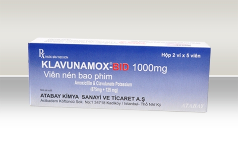 Klavunamox  - BID 1000mg