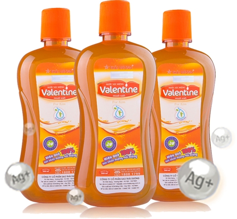 Súc miệng valentine nano bạc chai 500ml