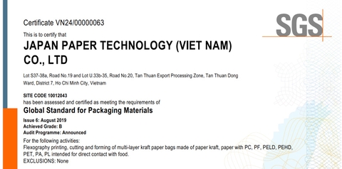 JPTHCM đạt tiêu chuẩn BRC
