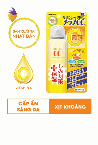 Xịt Khoáng Dưỡng Trắng Da, Giảm Thâm Nám Melano CC Whitening Mist (100g) - Nhật Bản