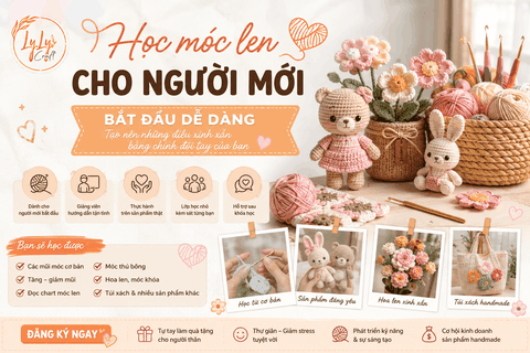 Học móc len cho người mới bắt đầu – Hướng dẫn từ A-Z | LylyCraft