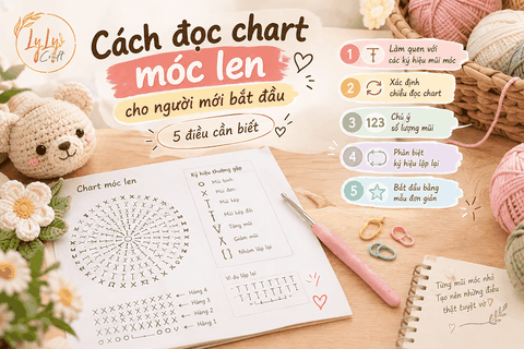 Cách đọc chart móc len cho người mới: 5 điều cần biết