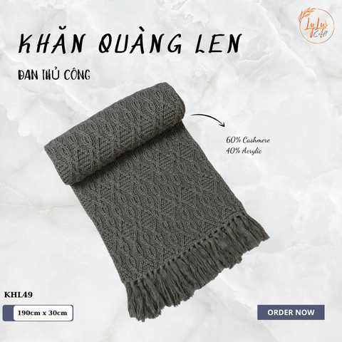 Khăn Len 1 Màu - Có Tua