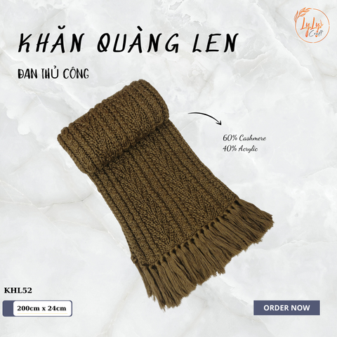 Khăn Len 1 Màu - Có Tua