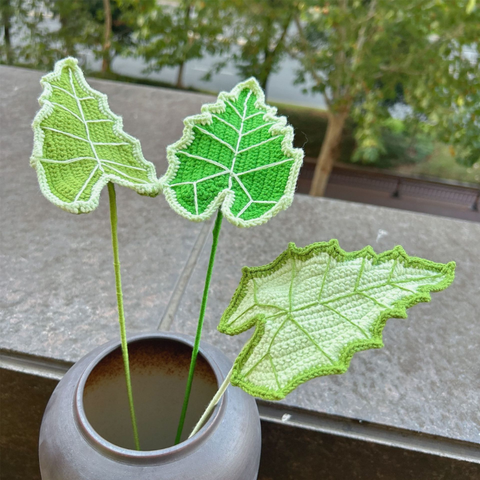 Bộ Sưu Tập Lá Len Handmade Trang Trí