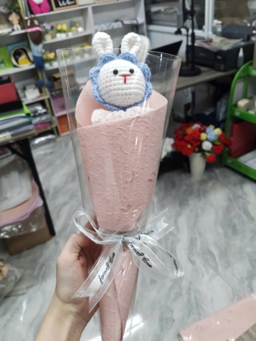 Bó Hoa Len 2026 - Bó Hoa Bọc Kính Handmade