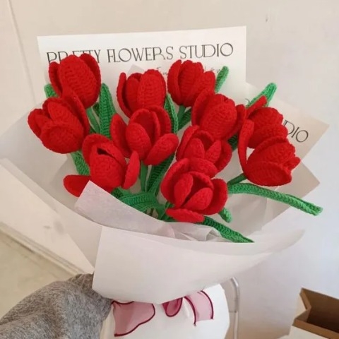 Thành phẩm hoa Tulip Dài handmade