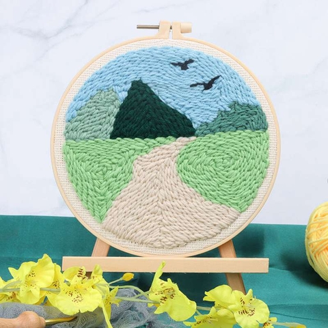 DIY Tranh - Khung tròn - Phong cảnh & Thiên Nhiên - 29