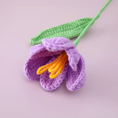 NVL 1 cành hoa Tulip Dài - Tím