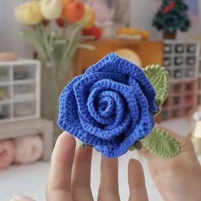 DIY hoa hồng xanh dương