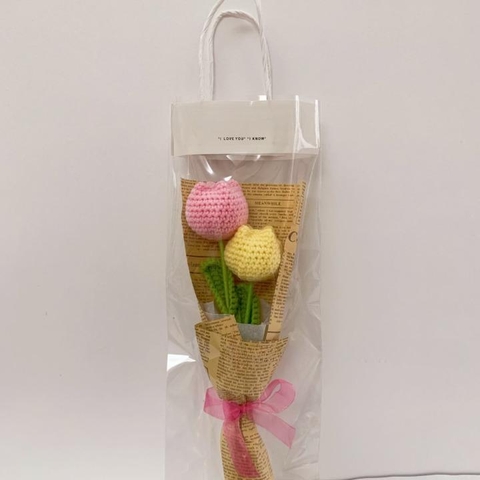 Bó Hoa Len Handmade Tặng Cho Nữ 20/10 Tặng Bạn Bè Người Yêu, Hoa Tặng Mẹ, Có Gói Theo Yêu Cầu - 11