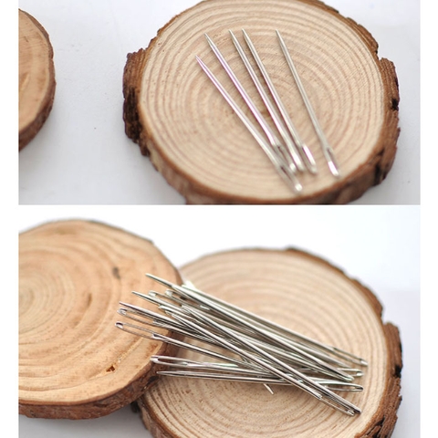 Kim khâu len KL01. Kim khâu len sợi inox cỡ to dùng để giấu mối nối len - Dụng cụ đan móc cho người mới bắt đầu