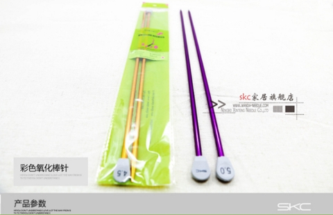 Kim đan len inox xuất khẩu cao cấp SKC chiều dài 35cm, cây đan len đủ các size từ 3mm-12mm