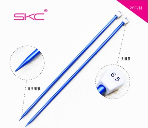 Kim đan len inox xuất khẩu cao cấp SKC chiều dài 35cm, cây đan len đủ các size từ 3mm-12mm