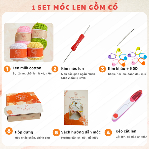 Set học móc len cho người mới - Phiên bản mới-C03