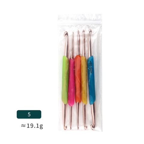 Bộ kim móc 2 đầu cao cấp 5 cây