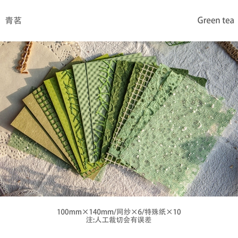 Phụ Kiện Trang Trí Sổ Tay, Nhật Kí, Thiệp Cưới -  Set 16 Tầm Giấy Làm Đồ Thủ Công Trang Trí Hộp Quà Tặng Handmade