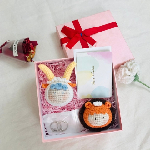 Hộp Quà Tặng Sinh Nhật LYLYCRAFT Gồm Móc Khóa 12 Cung Hoàng Đạo Bằng Len Tặng Bạn Bè Người Yêu