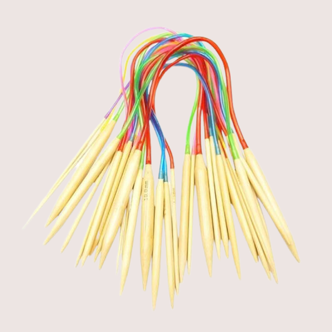 Kim đan vòng 2 đầu gỗ đủ size dùng đan áo , đan khăn , đan len