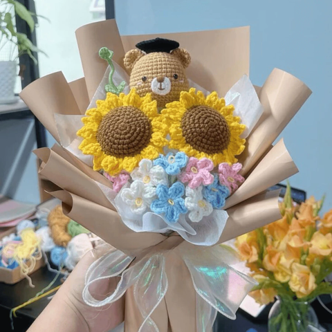 Bó Hoa Hướng Dương Len Tốt Nghiệp Handmade LYLYCRAFT, Quà Tặng Tốt Nghiệp Dành Tặng Bạn Bè Người Yêu-03