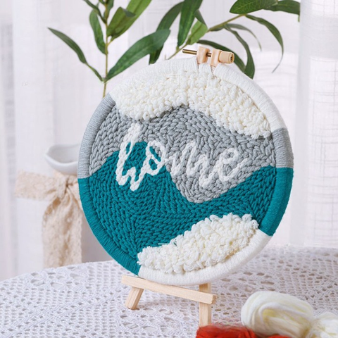 SET LEN LÀM TRANH THÊU - Khung tròn - NEW