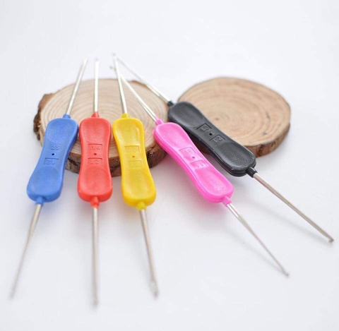 Kim móc 2 đầu cán nhựa. Kim móc len 2 đầu cán nhựa dành cho người mới bắt đầu , dụng cụ đan móc len phù hợp với dòng len milk cotton