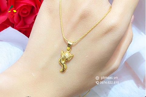 Giới thiệu mặt dây chuyền hồ ly vàng 18k phù hợp với chị em.