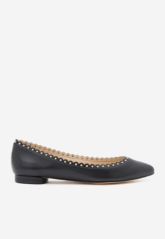 Giày búp bê Nine West đính đinh tán màu đen