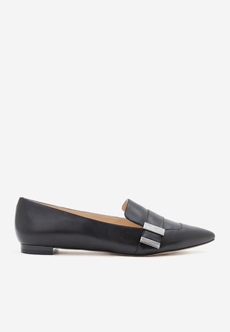 Giày búp bê Nine West mũi nhọn màu đen