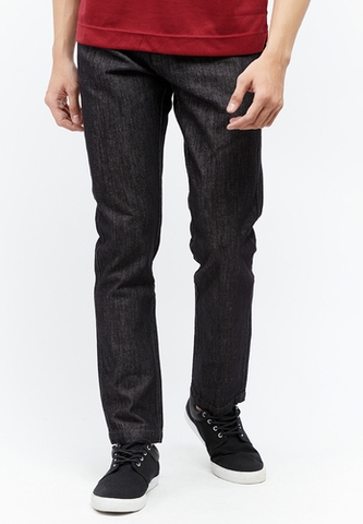 Quần jeans Lutz ống đứng màu đen
