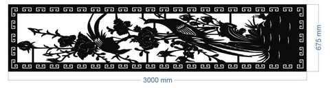 HOA VĂN VÁCH NGĂN ĐẸP VN10 - BOMBAY CNC LASER - GIA LAI - KONTUM