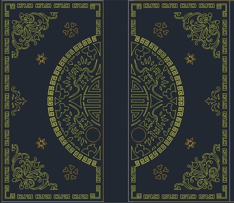 Mẫu Hoa Văn Cổng Cửa 2 Cánh M1