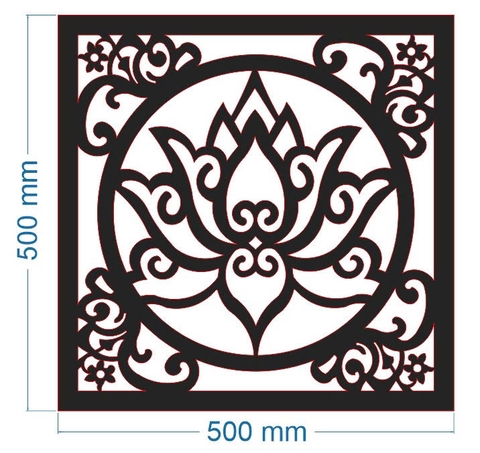 HOA VĂN VÁCH NGĂN ĐẸP VN161 - BOMBAY CNC LASER - GIA LAI - KONTUM