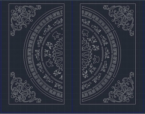 Mẫu Hoa Văn Cổng Cửa 2 Cánh M4