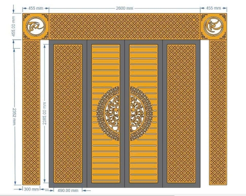 HOA VĂN CỔNG CỬA ĐẸP BOMBAY - M27- LIMITED EDITION