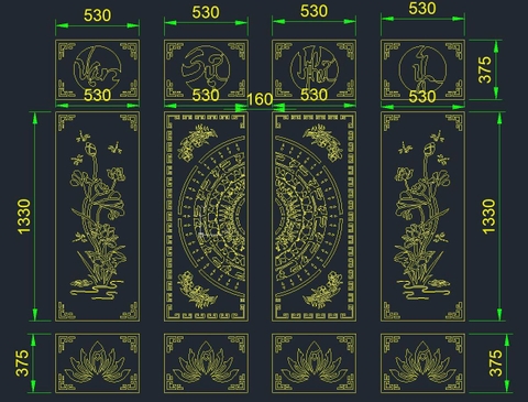 HOA VĂN CỔNG CỬA ĐẸP BOMBAY - M94- LIMITED EDITION