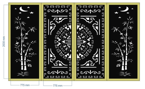 HOA VĂN CỔNG CỬA ĐẸP BOMBAY - M126- LIMITED EDITION