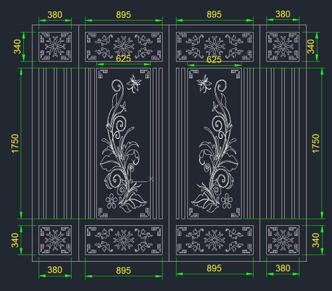 HOA VĂN CỔNG CỬA ĐẸP BOMBAY - M129- LIMITED EDITION