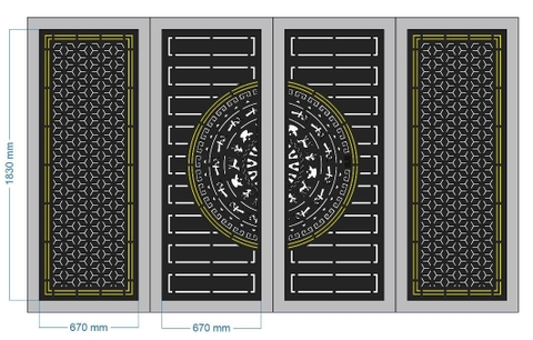 HOA VĂN CỔNG CỬA ĐẸP BOMBAY - M134 - LIMITED EDITION