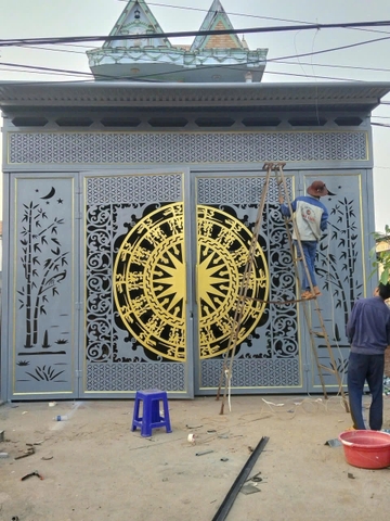 CẮT HOA VĂN CỔNG CỬA KÍCH THƯỚC KHỦNG NHẤT GIA LAI - KONTUM