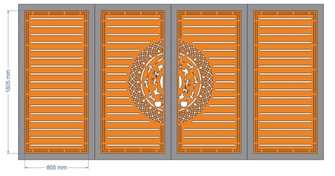 HOA VĂN CỔNG CỬA ĐẸP BOMBAY - M89- LIMITED EDITION