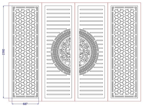HOA VĂN CỔNG CỬA ĐẸP BOMBAY - M55- LIMITED EDITION