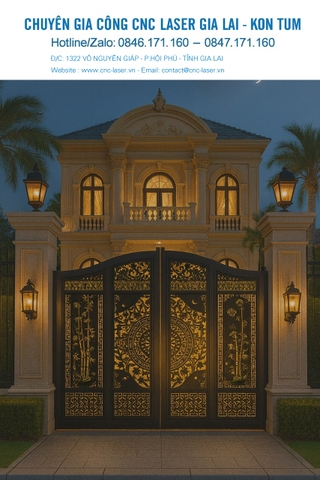 🌟 GIA LAI - GIA CÔNG HOA VĂN CỔNG CỬA – VÁCH NGĂN CNC LASER 6KW TẠI TIẾN DŨNG CNC LASER 🌟