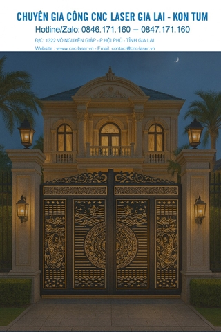 🌟 GIA LAI - GIA CÔNG HOA VĂN CỔNG CỬA – VÁCH NGĂN CNC LASER 6KW TẠI TIẾN DŨNG CNC LASER 🌟