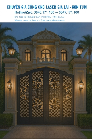 🌟 GIA LAI - GIA CÔNG HOA VĂN CỔNG CỬA – VÁCH NGĂN CNC LASER 6KW TẠI TIẾN DŨNG CNC LASER 🌟