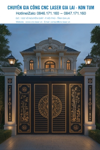 🌟 GIA LAI - GIA CÔNG HOA VĂN CỔNG CỬA – VÁCH NGĂN CNC LASER 6KW TẠI TIẾN DŨNG CNC LASER 🌟